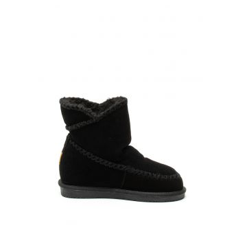 Ghete de piele intoarsa cu talpa wedge ascunsa