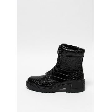 Ghete de piele ecologica cu aspect de piele de crocodil Bella