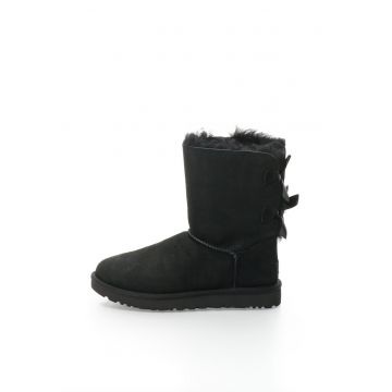 Ghete negre din piele intoarsa fara inchidere Bailey