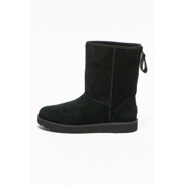 Ghete de piele intoarsa cu captuseala din amestec de lana Classic