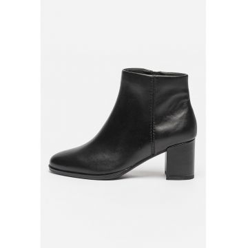 Botine cu toc masiv Freva - Negru