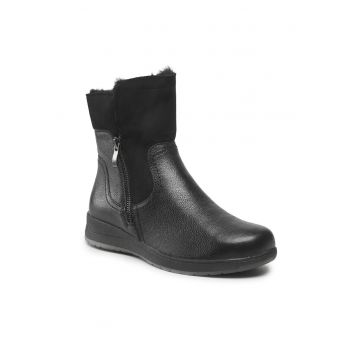 Botine dama -  301230182 - Piele naturala - Negru