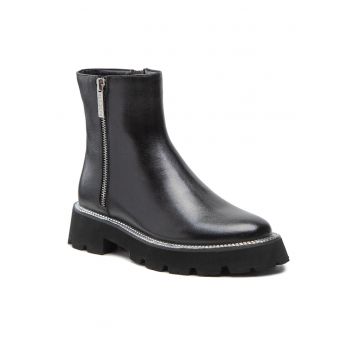 Botine dama -  301322511 - Piele naturala - Negru
