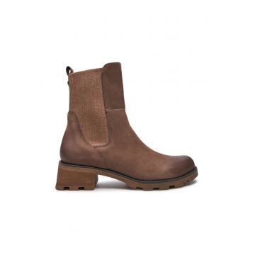 Botine dama -  304310 - Piele nabuc - Bej