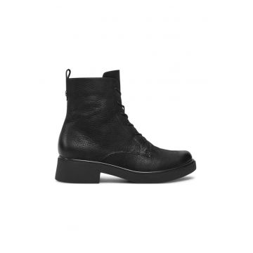 Botine dama -  304314 - Piele nabuc - Negru -