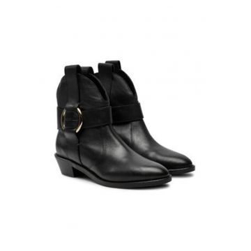 Botine dama - See by Chloe - model New Ring SB43000A - piele naturala - negru -