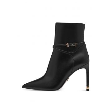 Botine de piele cu varf ascutit Botine de piele cu varf ascutit