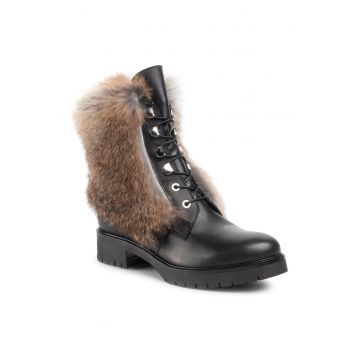 Ghete dama -  206305305 - Piele naturala - Negru