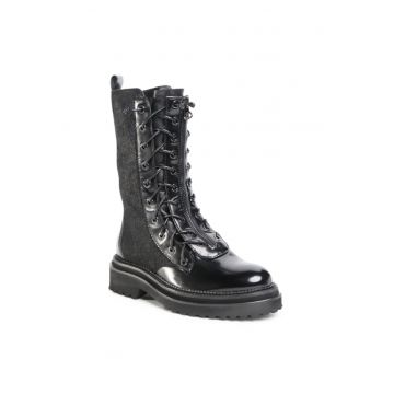 Ghete dama -  207531260 - Negru - Piele lacuita