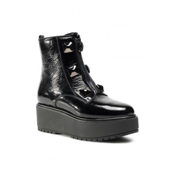 Ghete dama -  207570788 - Negru - Piele lacuita