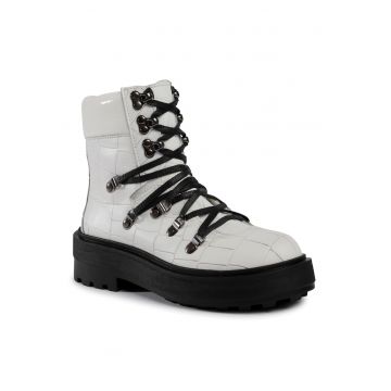 Ghete dama -  207645639 - Piele naturala - Alb