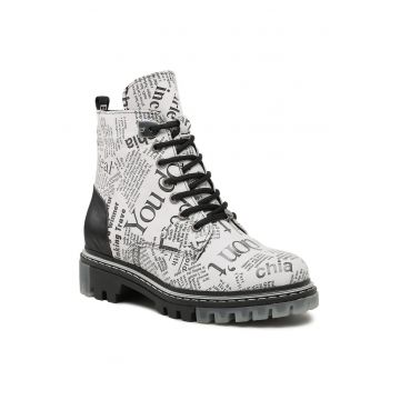 Ghete dama -  209417234 - Piele naturala - Alb