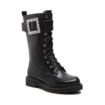 Ghete dama -  301560210 - Piele naturala - Negru