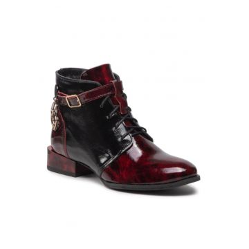 Ghete dama -  301664116 - Burgundia - Piele lacuita