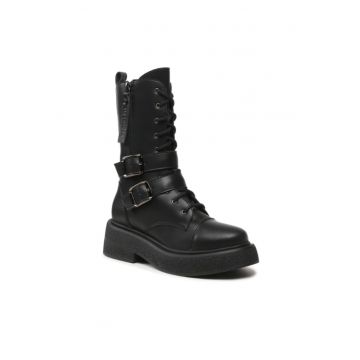 Ghete dama -  303093044 - Negru - Piele ecologica