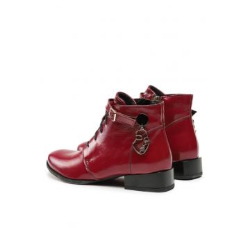 Ghete dama -  303444419 - Burgundia - Piele intoarsa