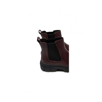 Ghete dama  304467196 - Piele naturala - Rosu
