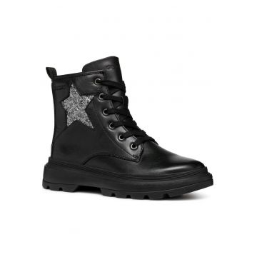 Ghete fete J46MGA 085EW C9244 -  Piele naturala - Negru