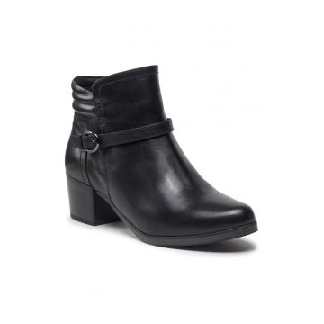 Botine dama -  301235200 - Piele naturala - Negru
