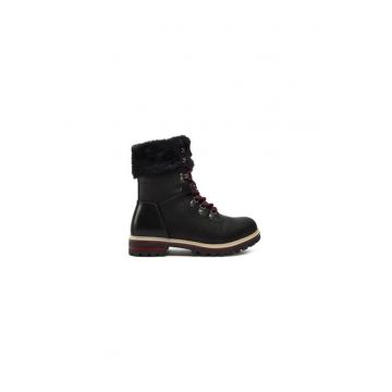 Ghete dama  304342998 - Piele ecologica - Negru