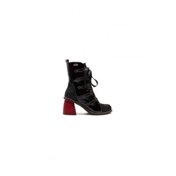 Ghete dama  304356292 - Piele naturala - 37 EU - Negru