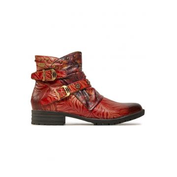 Ghete dama  304356858 - Piele naturala - Rosu