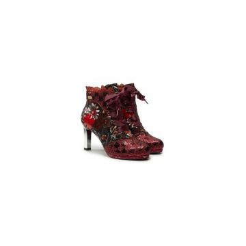 Ghete dama  304356926 - Piele naturala - Rosu
