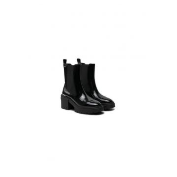 Ghete dama  304487583 - Piele naturala - 40 EU - Negru