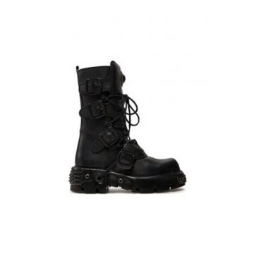 Ghete dama  M-373-S18 - piele naturala - negru -