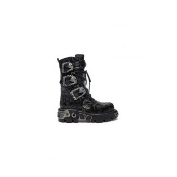 Ghete dama -  M-391-S4 - piele naturala - negru -