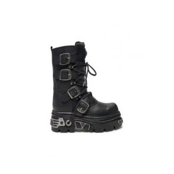 Ghete dama -  piele ecologica - negru -