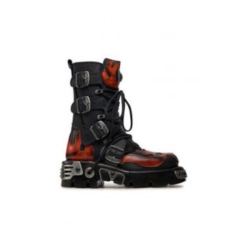 Ghete dama  piele naturala - negru -