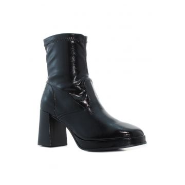 Ghete dama -  Sintetic - Negru -