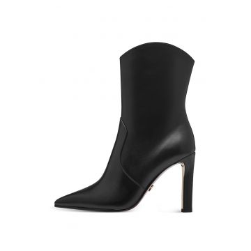 Ghete de piele cu varf ascutit - Negru