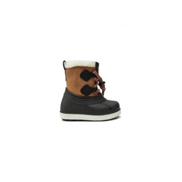 Ghete fete  304342301 - Piele ecologica - 26-27 EU - Maro