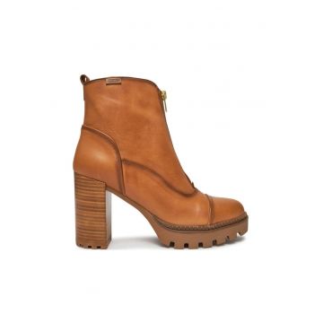 Botine Cervera W1J-8829 Maro -  Piele lacuita