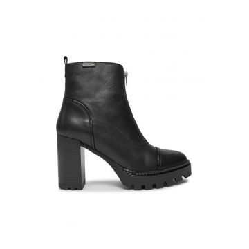 Botine Cervera W1J-8829 Negru -  Piele lacuita