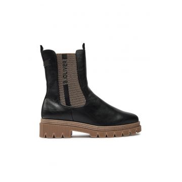 Botine dama -  24421 - Piele ecologica - Negru