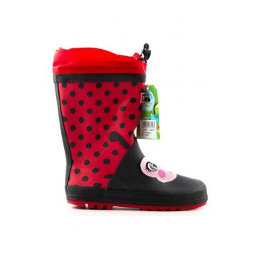 Cizme de cauciuc cu model buburuza Mudplay -