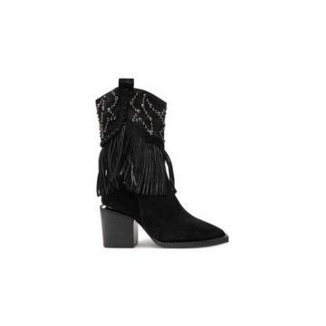 de cowboy  negru - piele naturala
