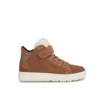 Ghete copii  302893737 - Piele intoarsa - Maro