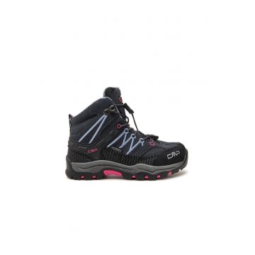 Ghete copii -  30742 - Piele naturala - Roz/Negru
