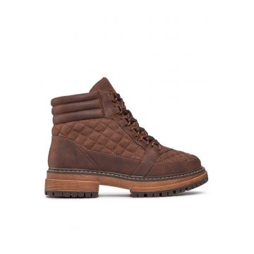 Ghete dama  303015503 - Piele ecologica/Textil - Maro