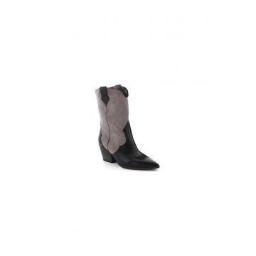 Ghete dama  Dallas - gri - piele naturala -