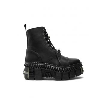 Ghete dama -  piele ecologica - negru - Negru