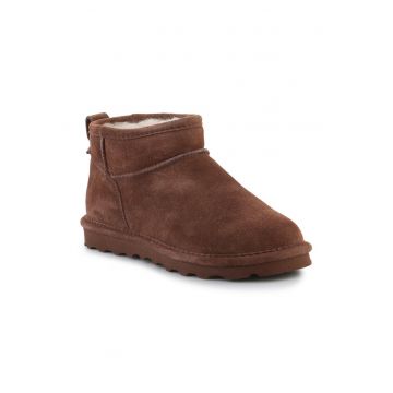 Ghete dama Shorty Cocoa -  Piele naturala - Maro