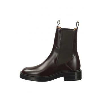 Ghete din piele cu segmente din material textil Fallwi