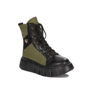 Ghete pentru dama  0675101008 - Piele - Verde