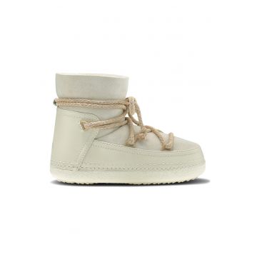Ghete slip-on de piele si piele intoarsa
