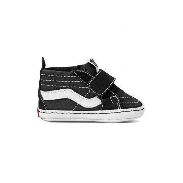 Pantofi de panza si piele intoarsa Sk8-Hi Crib - Negru/Alb